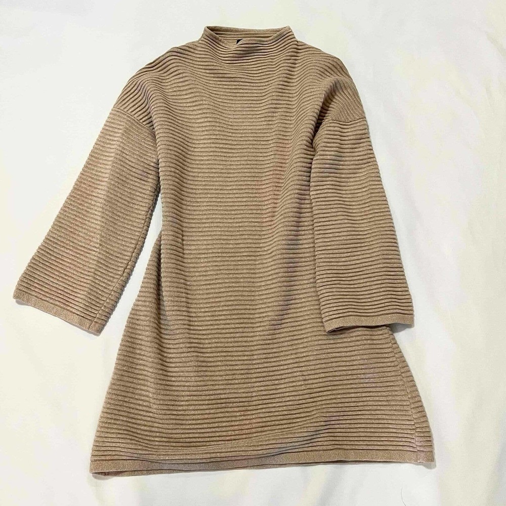 MinkPink Beige Size Medium Ribbed Sweater Dress